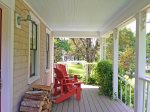 Classic New England covered porch for relaxing